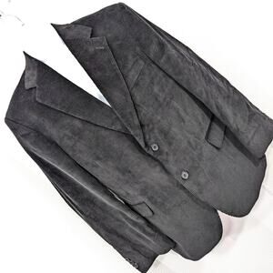 NWOT! BERKELEY HALL! BLACK BIG WALE CORDUROY FINELY TAILORED JACKET COAT! SZ 40R